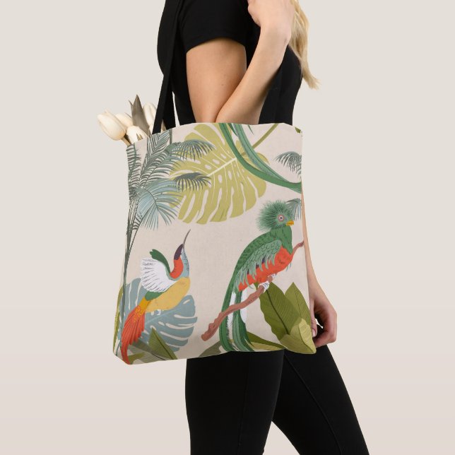Colourful Flying Hummingbird Tote Bag (Close Up)