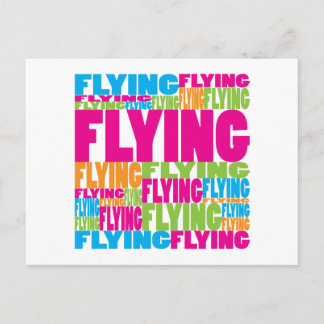 Colourful Flying Postcard