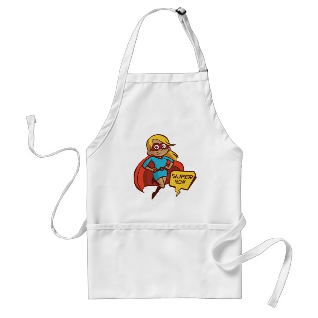 Colourful Flying Super Mum Standard Apron (Front)