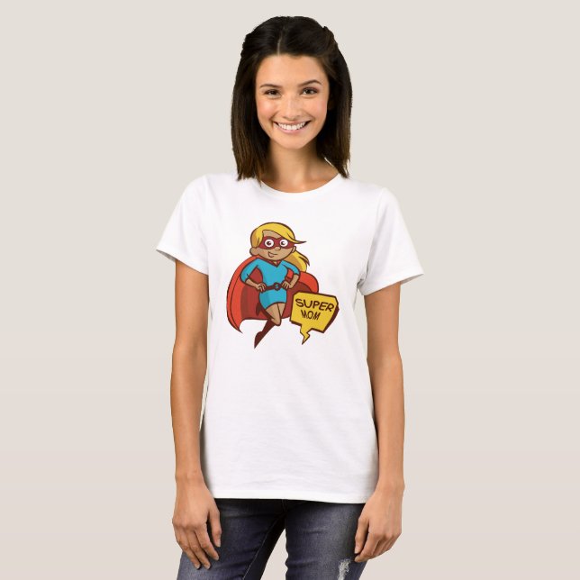 Colourful Flying Super Mum T-Shirt (Front Full)