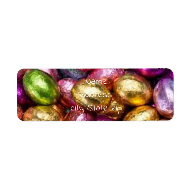 colourful foil chocolate Easter eggs (Front)