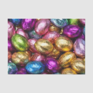 colourful foil chocolate Easter eggs Tissue Paper