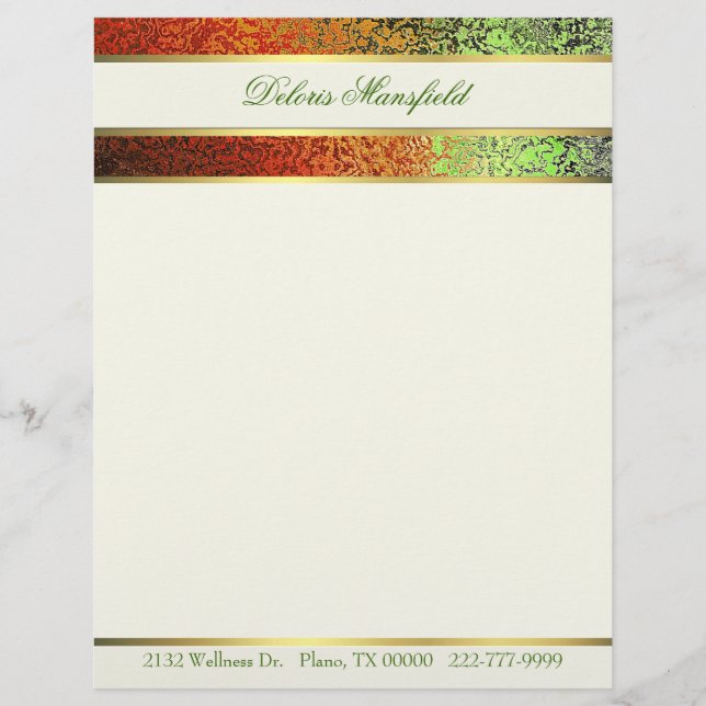 Colourful Foil Look Business Letterhead (Front)