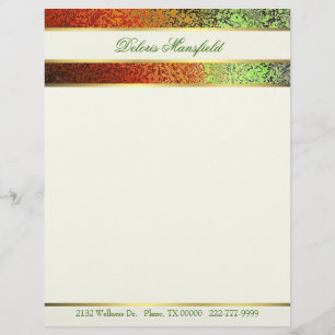 Colourful Foil Look Business Letterhead 2