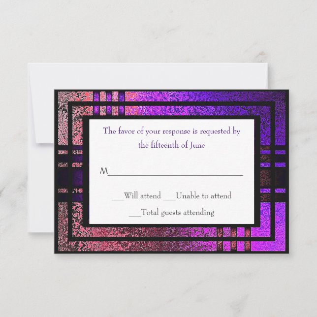 Colourful Foil Look Response Card (Front)
