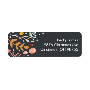 Colourful Foliage Christmas Botanicals Address