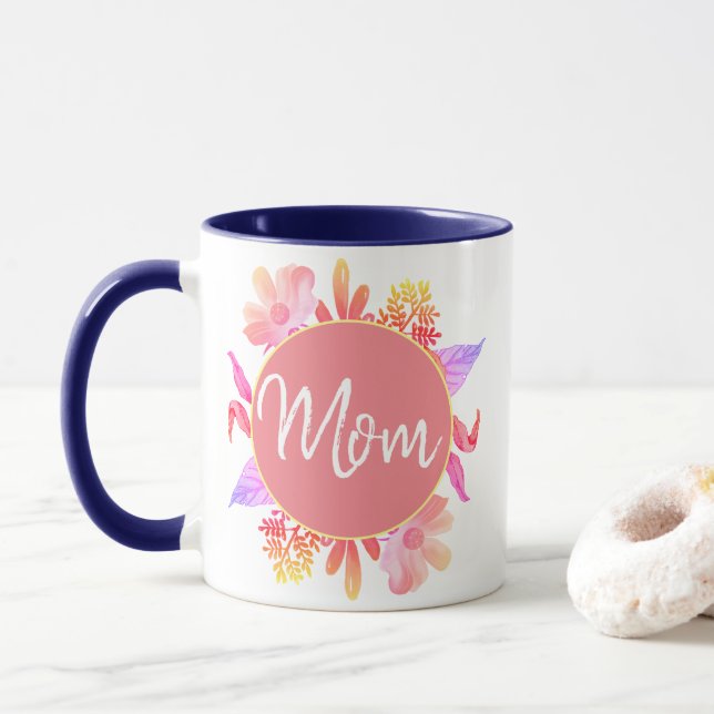 Colourful Foliage Mother's Day Mug (With Donut)