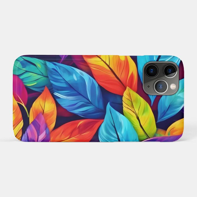 Colourful Foliage Pattern Artwork Case-Mate iPhone Case (Back (Horizontal))