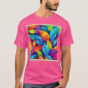 Colourful Foliage Pattern Artwork T-Shirt