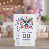 Colourful Folk Art Hummingbird Birthday Party