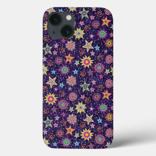 Colourful Folk Art Starry Sky iPhone 13 Case