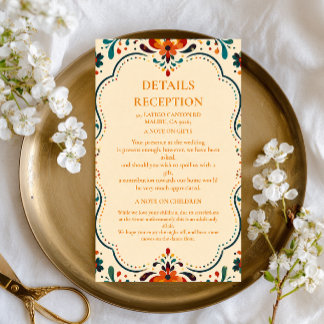 Colourful Folk Botanical Mexican Enclosure Card