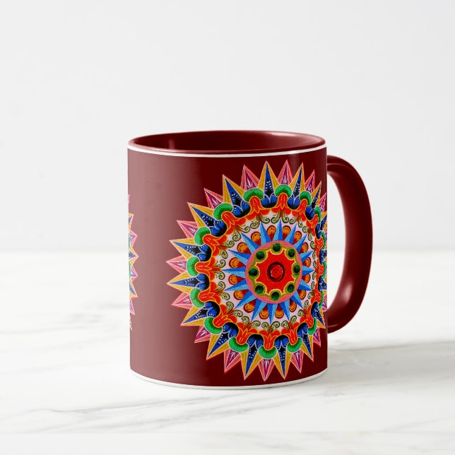 Colourful Folklore Design Mug (Front Right)