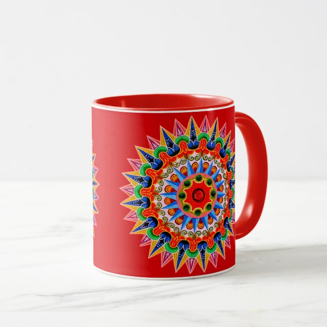 Colourful Folklore Design Mug (Front Right)