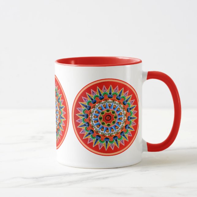Colourful folklore design mug (Right)