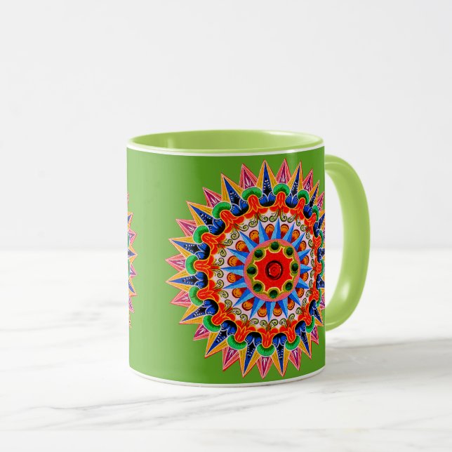 Colourful Folklore Design Mug (Front Right)