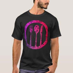 Colourful Food Pattern Fruits Foods Pancakes Veggi T-Shirt