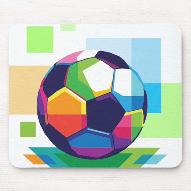 Colourful football mouse mat (Front)