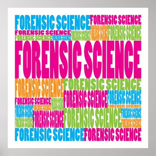 Colourful Forensic Science Poster Zazzle.co.uk