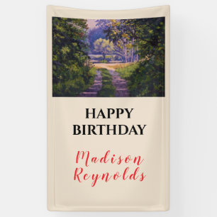 Colourful Forest Light Blue Purple Yellow Green Banner