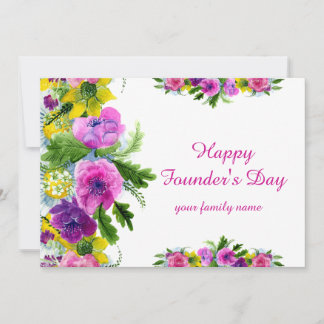 Colourful Founder's Day Card