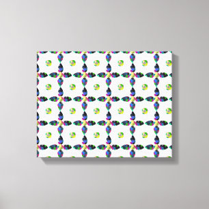 Colourful Four-Leaf Canvas Print