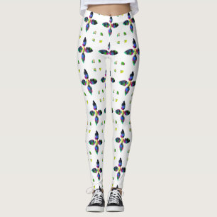 Colourful Four-Leaf Leggings