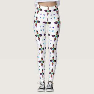 Colourful Four-Leaf  Leggings