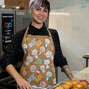 Colourful Fox Cartoon Apron