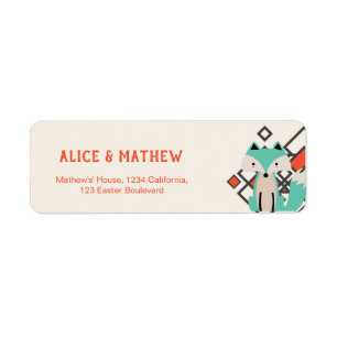 Colourful Fox Geometric Shapes Tribal Theme