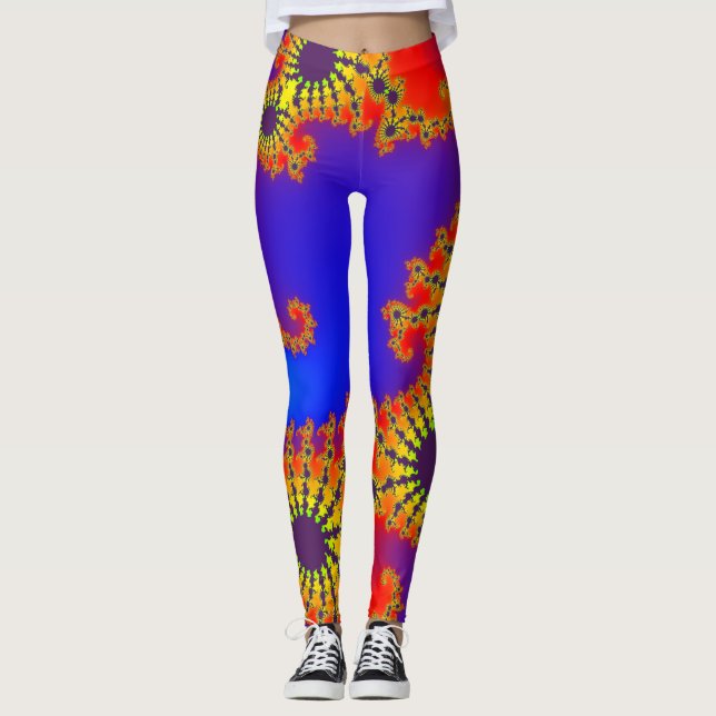 Colourful Fractal 120717(02) Leggings (Front)
