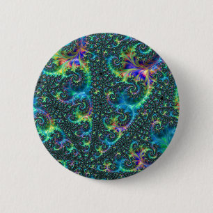Colourful Fractal 6 Cm Round Badge