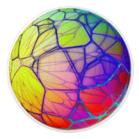 Colourful Fractal Door Konob Cabinet Pull