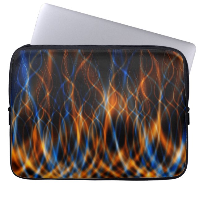 Colourful Fractal Flames Laptop Sleeve (Front)