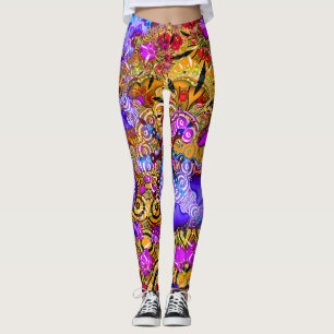 Colourful Fractal Hodgepodge Leggings