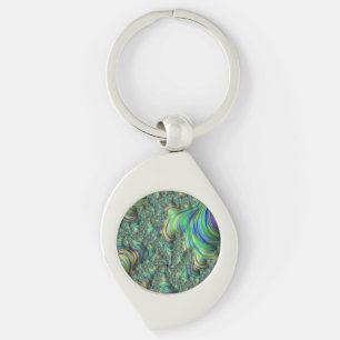 Colourful Fractal Key Ring