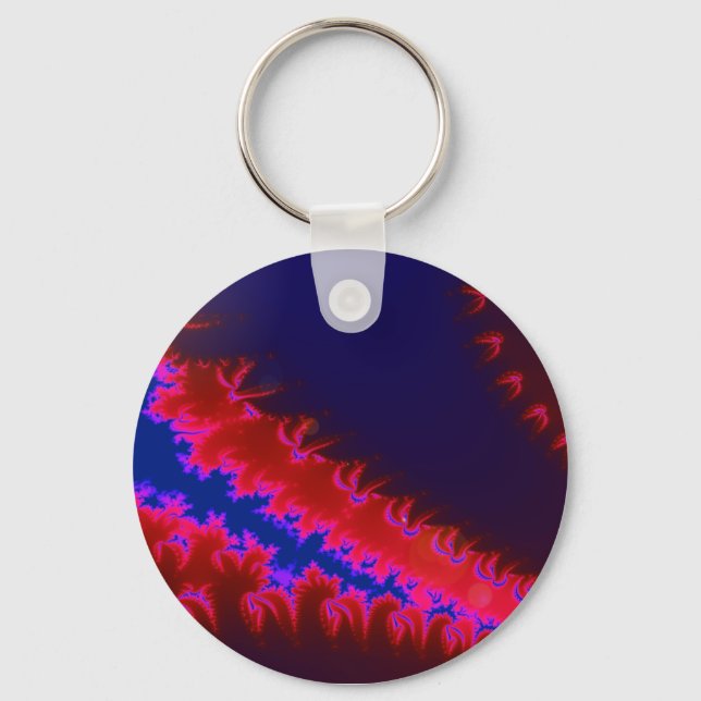 Colourful fractal key ring (Front)