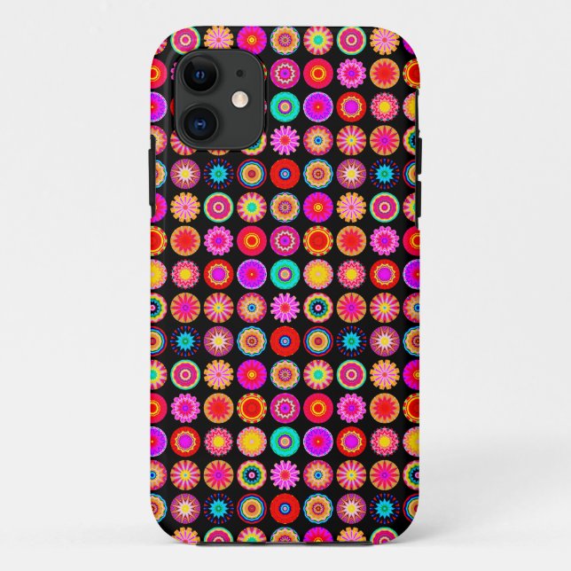 Colourful Fractal Mandalas iPhone Case (Back)