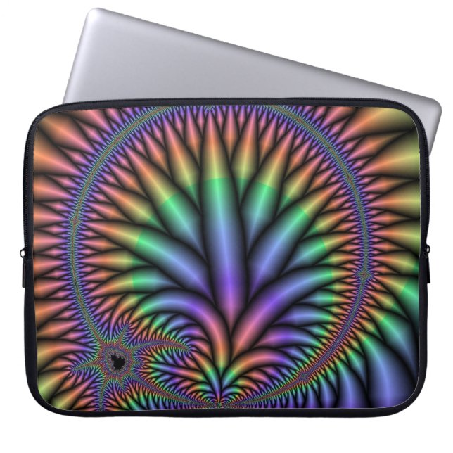 Colourful Fractal Plant Laptop Sleeve (Front)