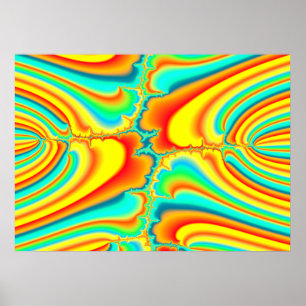 Colourful fractal psychedelic custom poster