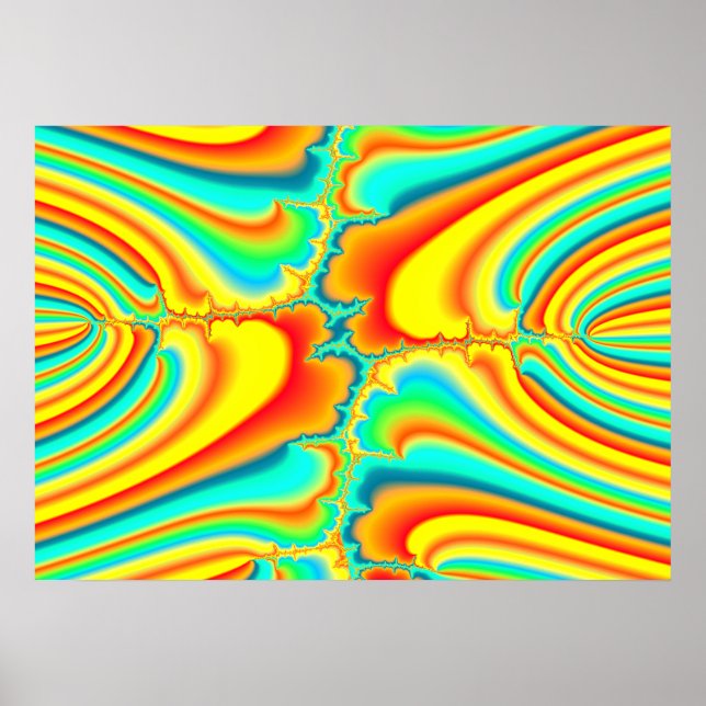 Colourful fractal psychedelic custom poster (Front)