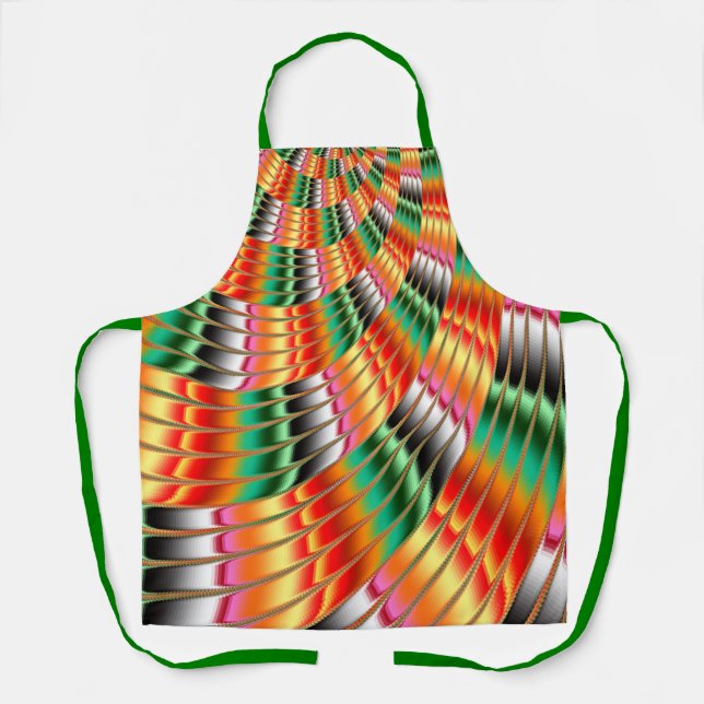 Colourful Fractal Swirl Apron (Front)