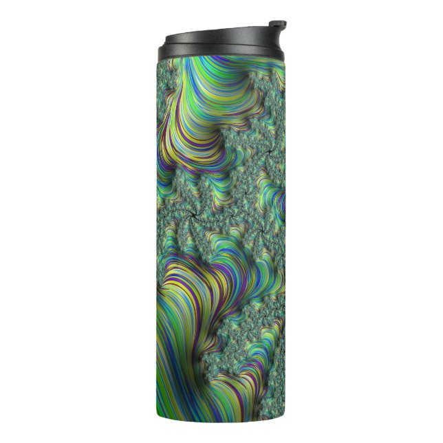 Colourful Fractal Thermal Tumbler (Rotated Left)