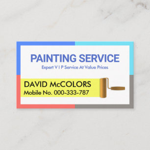Colourful Frame Brush Painting Stripe Business Card