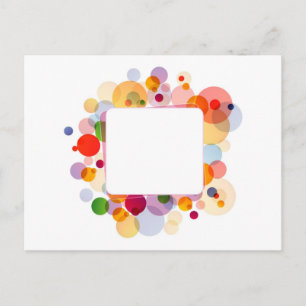 Colourful frame postcard