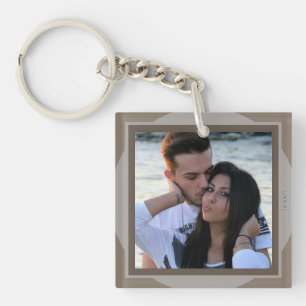 Colourful Frame Square Photo Keychain - HAMbWG