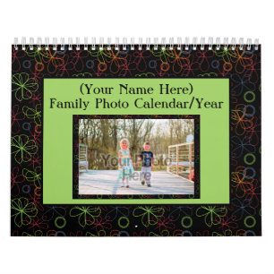 Colourful Frames Family Photo 1 per Page Calendar