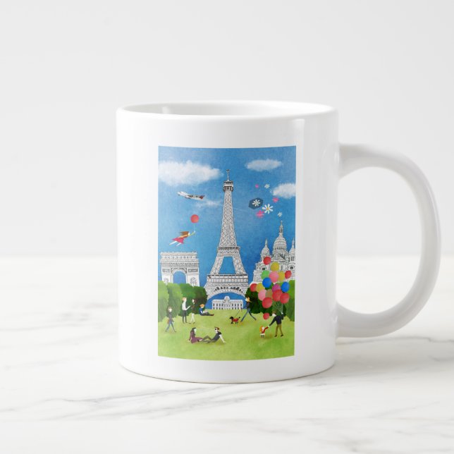 Colourful France Large Coffee Mug (Right)