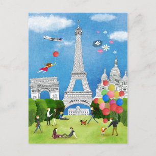 Colourful France Postcard