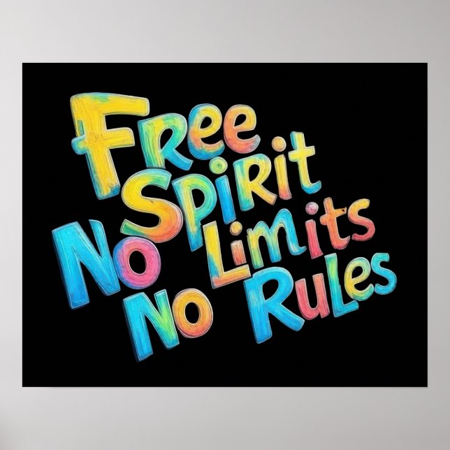 Colourful Free Spirit Poster (Front)